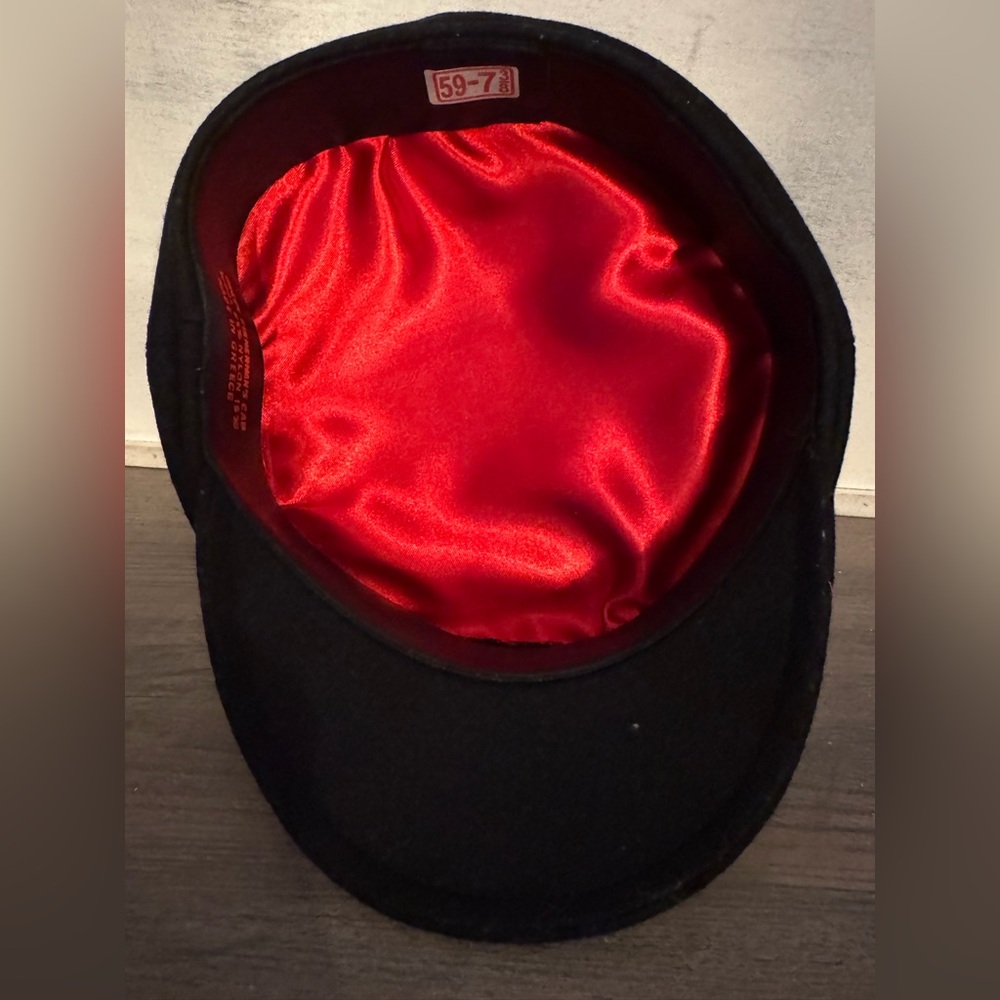 New Authentic Greek Fisherman's Cap -Wool - Black 7-3/8 (23-1/4” or 59cm) - Picture 2 of 4